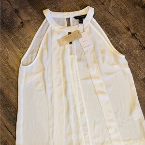 Banana Republic White Sleeveless Blouse